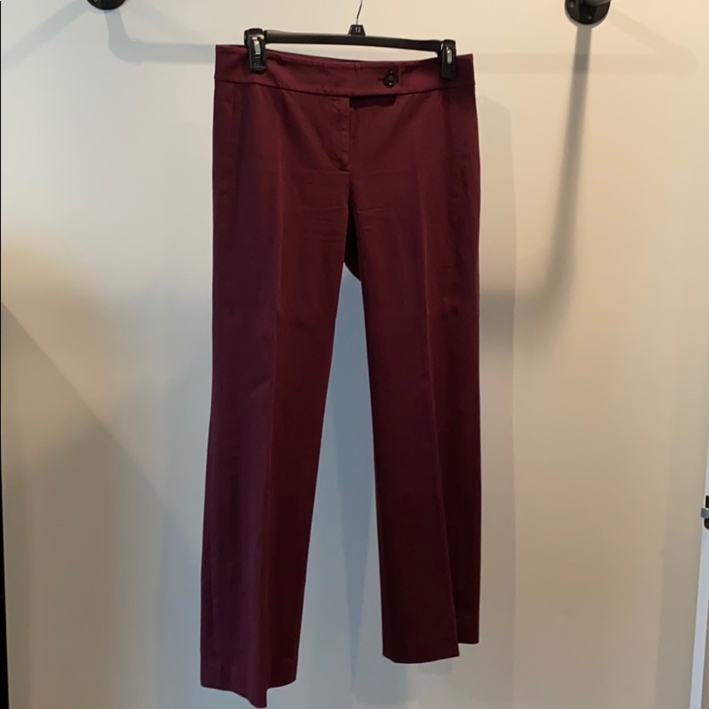 LOFT Burgundy Stretch Pant